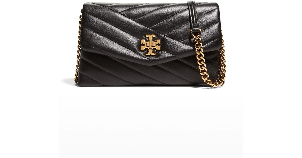 Tory Burch Kira Chevron Chain Wallet Crossbody Bag in Black Lyst