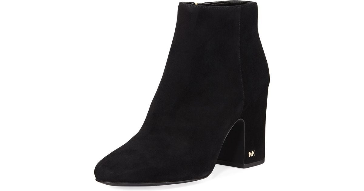 michael kors elaine suede bootie