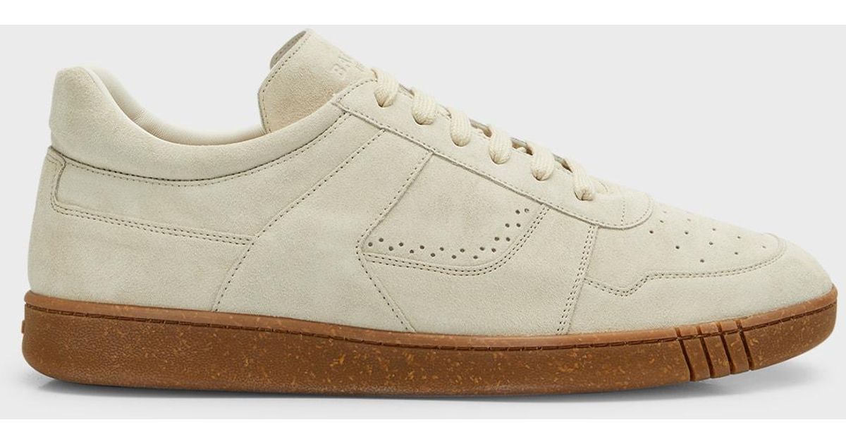 Bally Weky Suede Low-top Sneakers in White for Men | Lyst