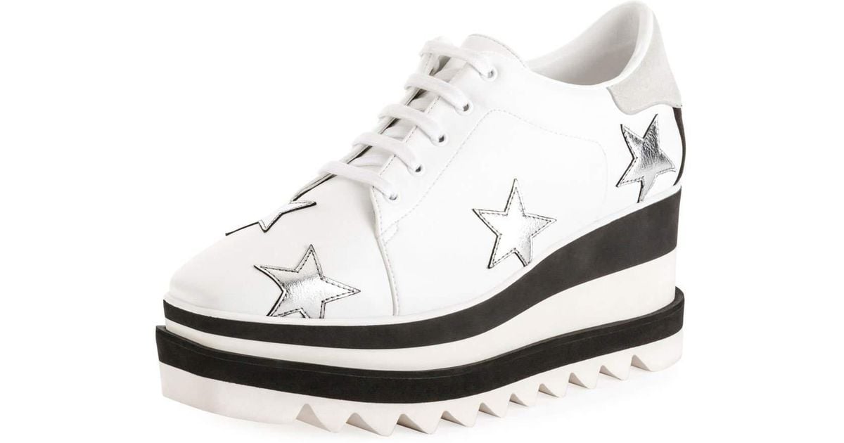 white star platform sneakers