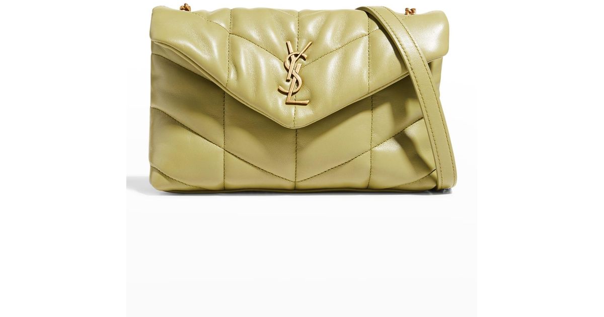 Saint Laurent Loulou Toy Ysl Puffer Quilted Lambskin Crossbody Bag in