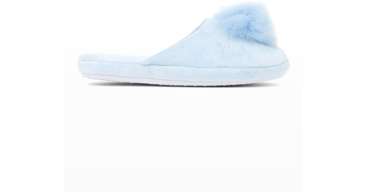 Patricia Green Daisy Pouf Slippers in Blue | Lyst