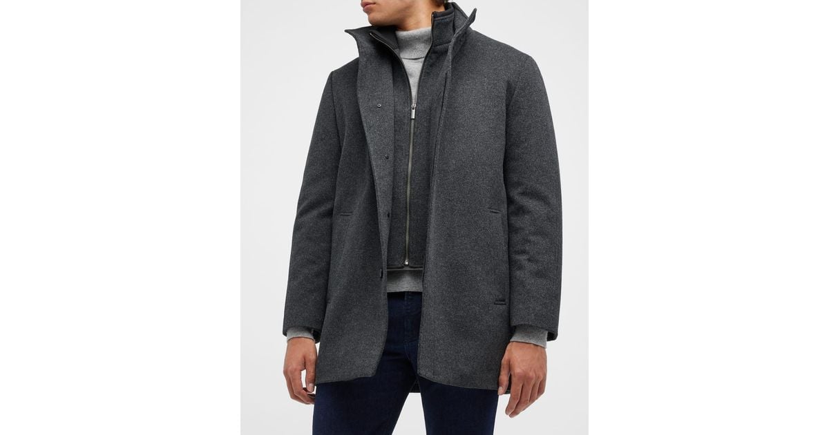 Cardinal Of Canada MontRoyal Car Coat With Bib in Black for Men Lyst