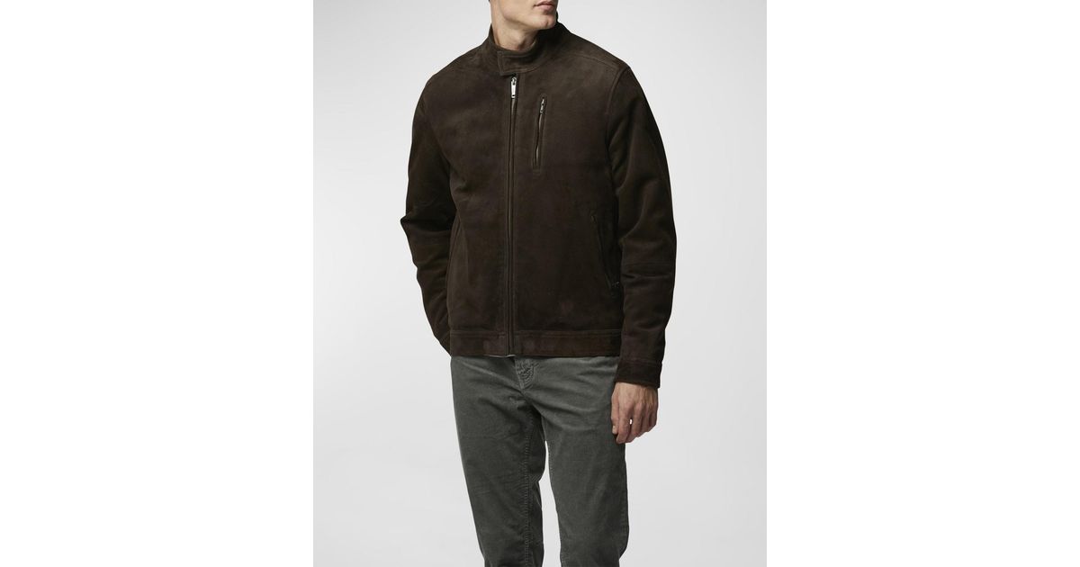 Rakarm Rodd Rodd & Gunn Apos;S Anchorite Leather Field Jacket in Gray for Men | Lyst