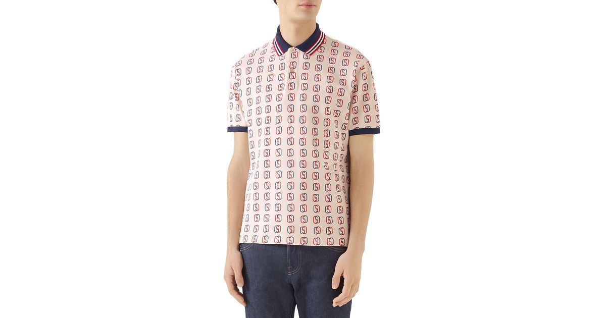 mens navy gucci polo