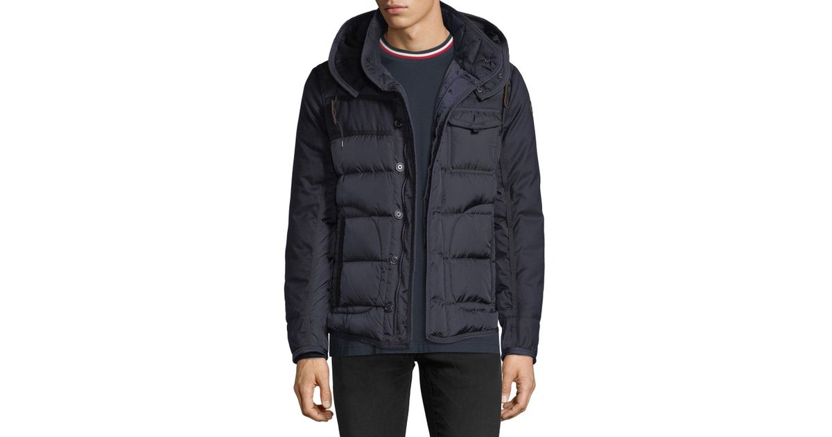 Moncler Synthetic Ryan Mixed-media Down Jacket in Black for Men - Lyst