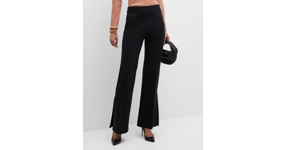 Spanx The Perfect Double Slit Flare Pants in Black | Lyst