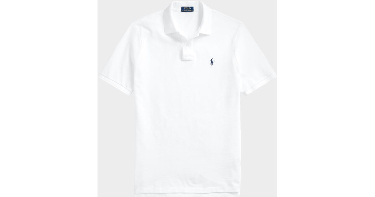 Polo Ralph Lauren Apos;S Classic Fit Mesh Polo Shirt in White for Men ...