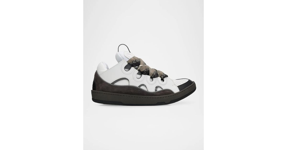 Lanvin Apos;S Curb Bicolor Sneakers in Gray for Men | Lyst