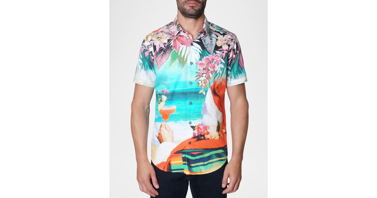 ロバートグラハム メンズ ポロシャツ トップス Abstract Rose Print Polo ロバートグラハム メンズ ポロシャツ トップス Abstract Rose Print Polo