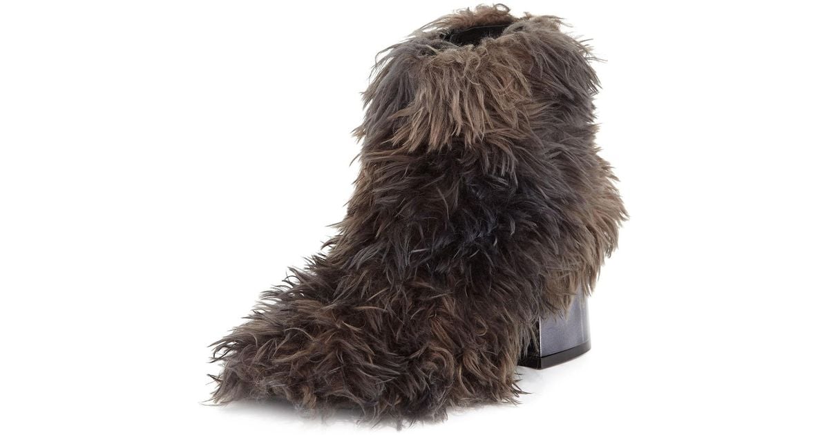 maison margiela fur boots