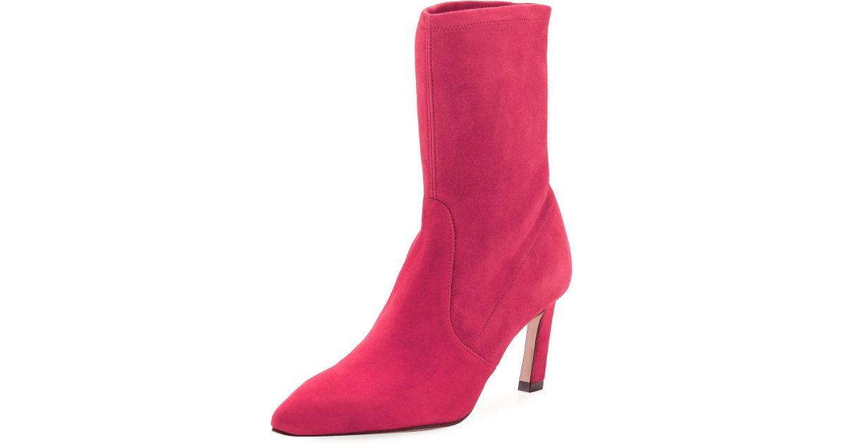 rapture 75mm suede sock bootie
