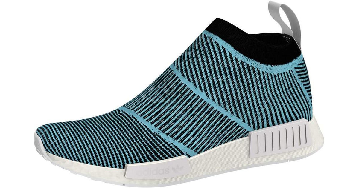 Adidas Men's Nmd_Cs1 Parley Primeknit Sneakers in Blue Adidas Men's Nmd_Cs1 Parley Primeknit Sneakers in Blue