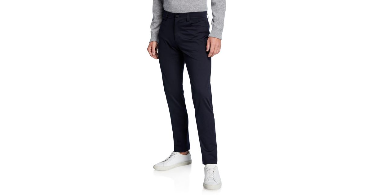 Theory Tech Raffi Compact Ponte Pants in Blue for Men | Lyst
