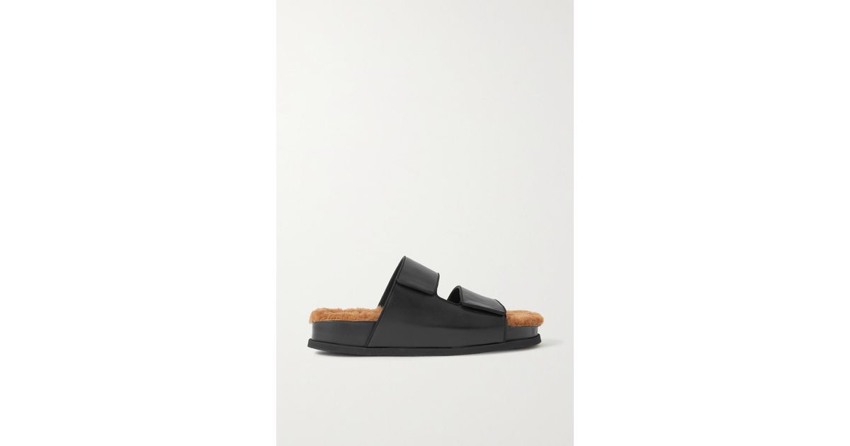 Claquettes En Cuir Doublées De Peau Lainée Dombai Neous en coloris Noir | Lyst