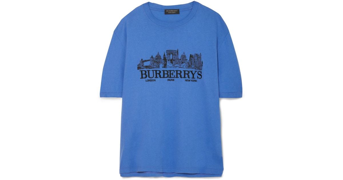 blue burberry t shirt