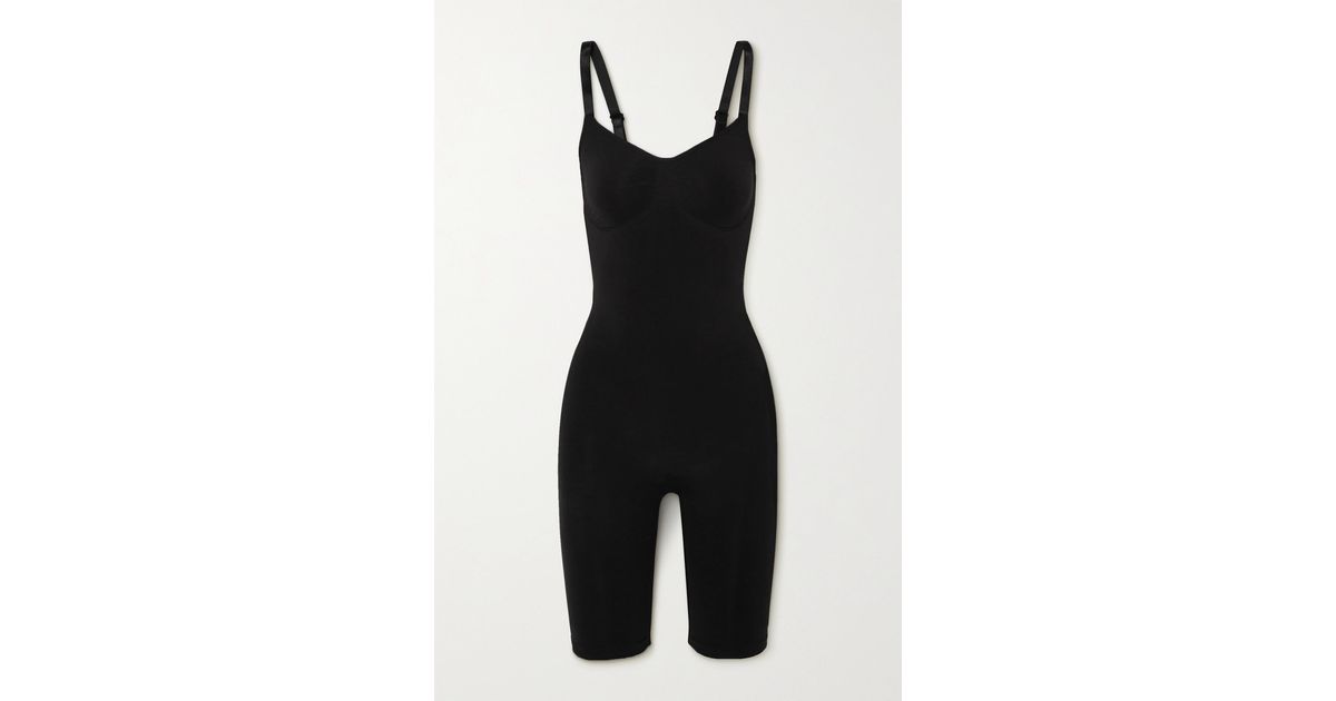 Skims Seamless Sculpt Low Back Bodysuit in Black Lyst