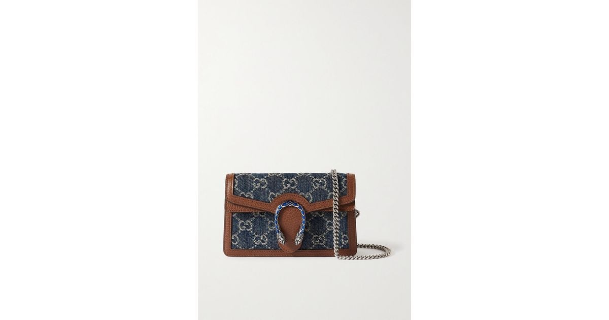 Gucci Dionysus Super Mini Denim Crossbody Bag in Blue Lyst
