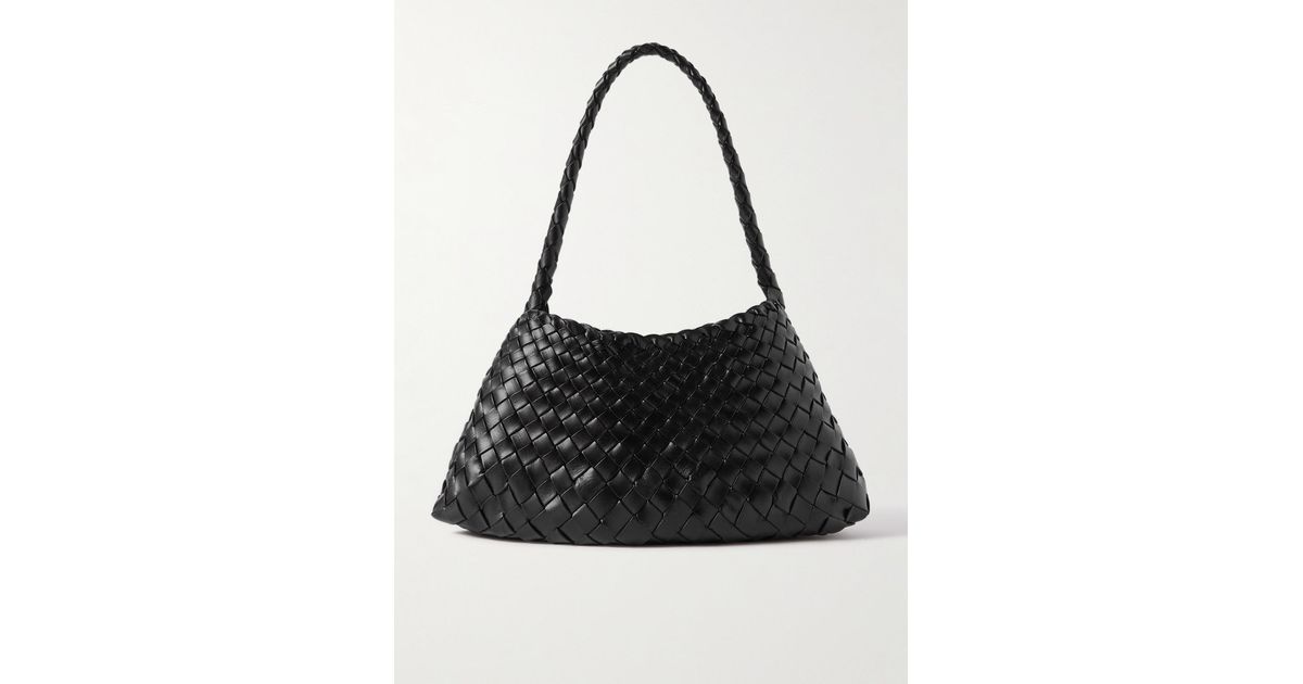 Dragon Diffusion Rosanna Mini Woven Leather Tote in Black | Lyst