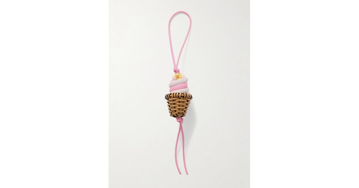 【LOEWE】Paula's Ibiza★アイスクリーム レザー バックチャーム LOEWE + Paula's Ibiza Ice Cream leather and gold-tone bag