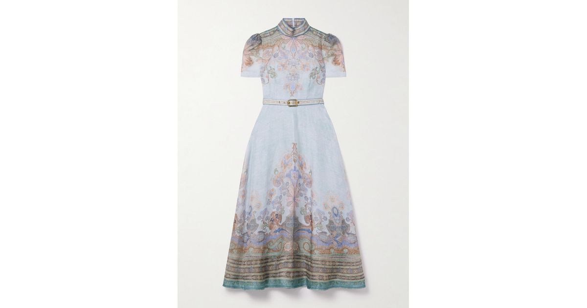 knee length dresses for ladies Zimmermann Eden Reverie Paisley Embellished Silk Midi Dress  SXL  LUXE  LIVING FASHIONS