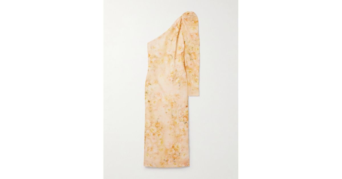 Crush Foliage Print Midi