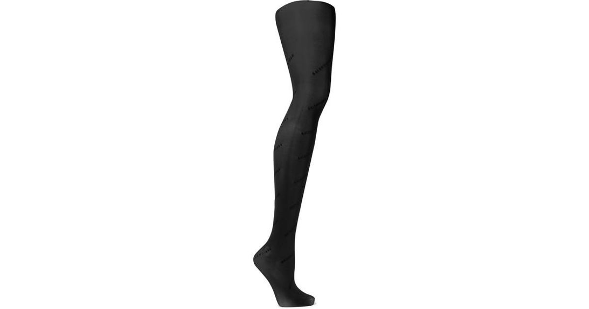 Balenciaga Satin Flocked Tights in 