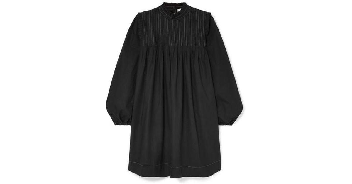 ganni cotton poplin dress