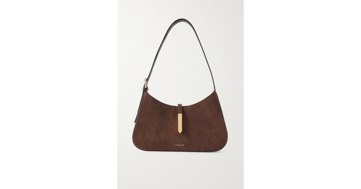 DeMellier + Net Sustain Tokyo Suede And Leather Shoulder Bag in Brown ...