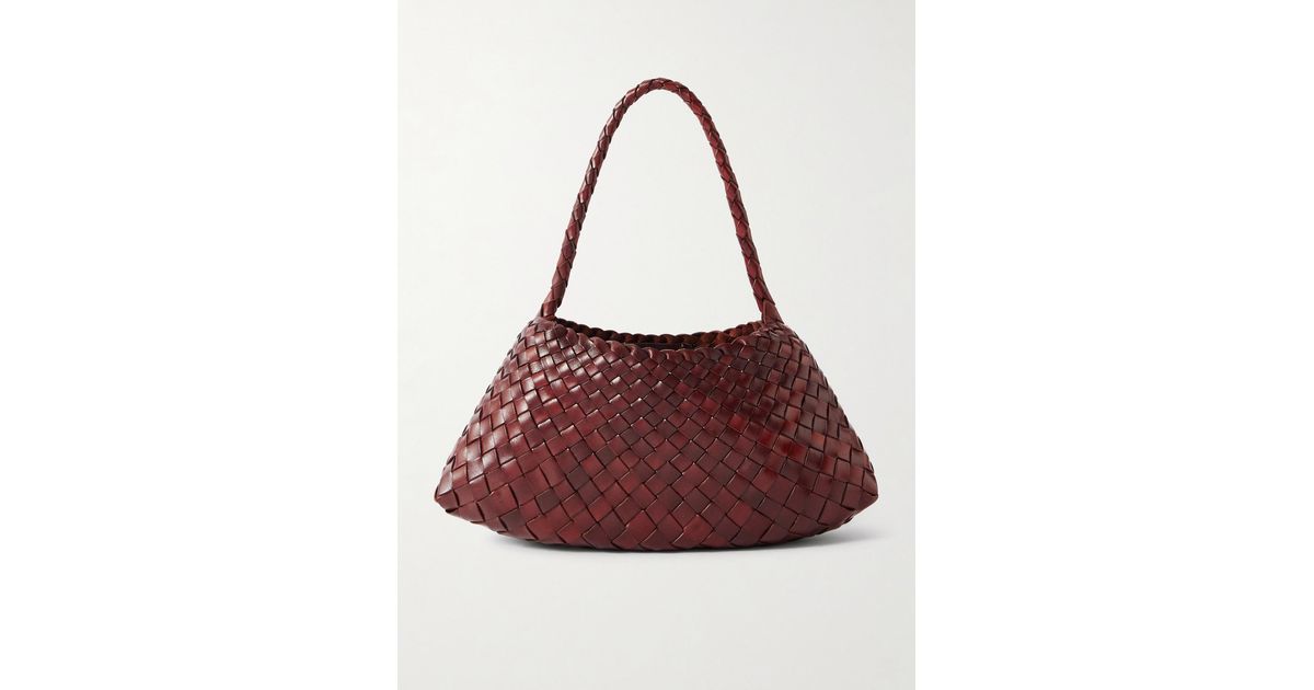 Dragon Diffusion Rosanna Mini Woven Leather Tote in Red | Lyst