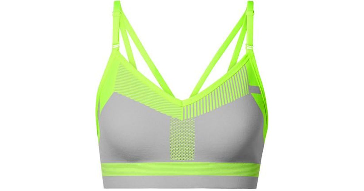 neon nike sports bra