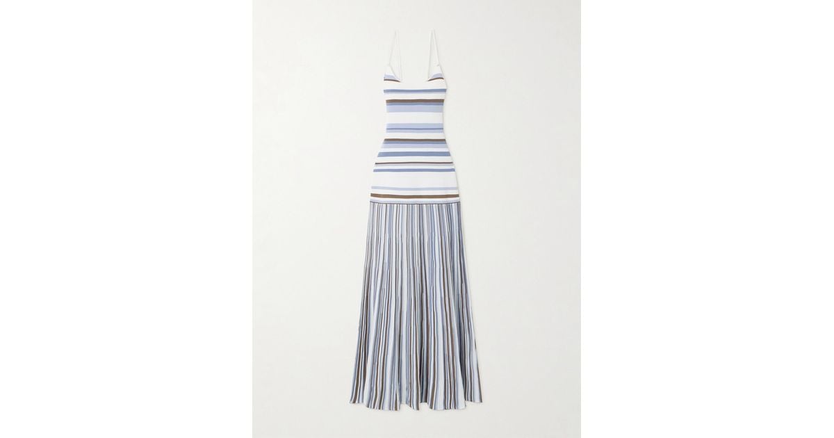 Faithfull the Brand Citara Striped Ribbed Cotton-Blend Maxi Dress in White | Lyst Faithfull the Brand Citara Striped Ribbed Cotton-Blend Maxi Dress in White | Lyst