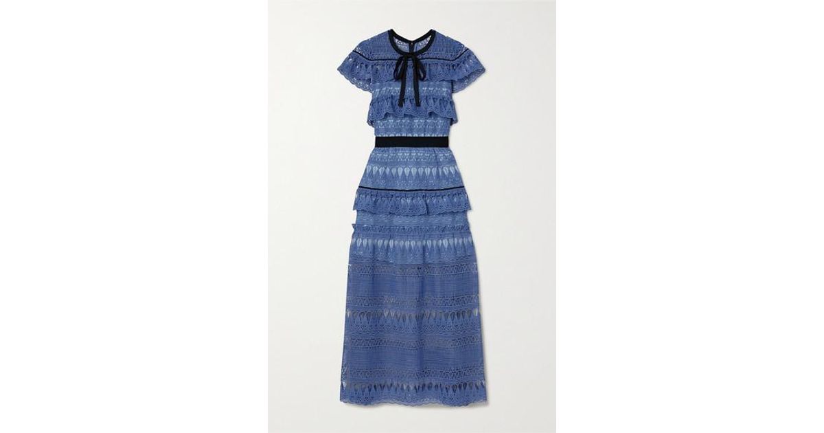 Daphne teardrop guipure midi dress hot sale