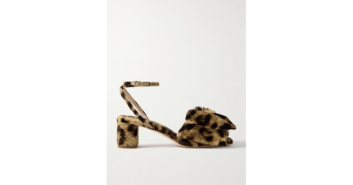 Loeffler Randall - Loretta Leopard Velvet Platform Sandal