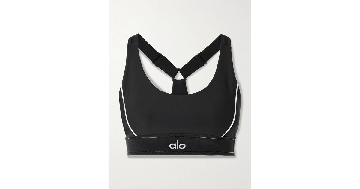 Alo Yoga Airlift Suit Up Sport-Bh Aus Stretch-Material in Schwarz | Lyst DE