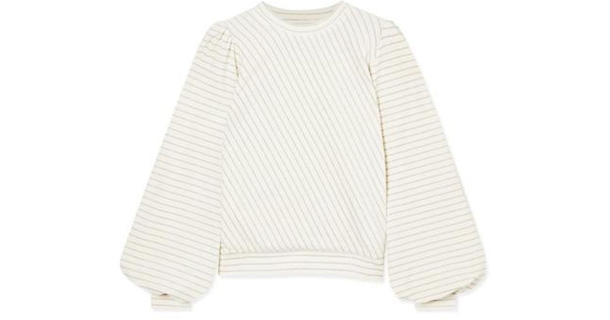 ganni velvet sweatshirt