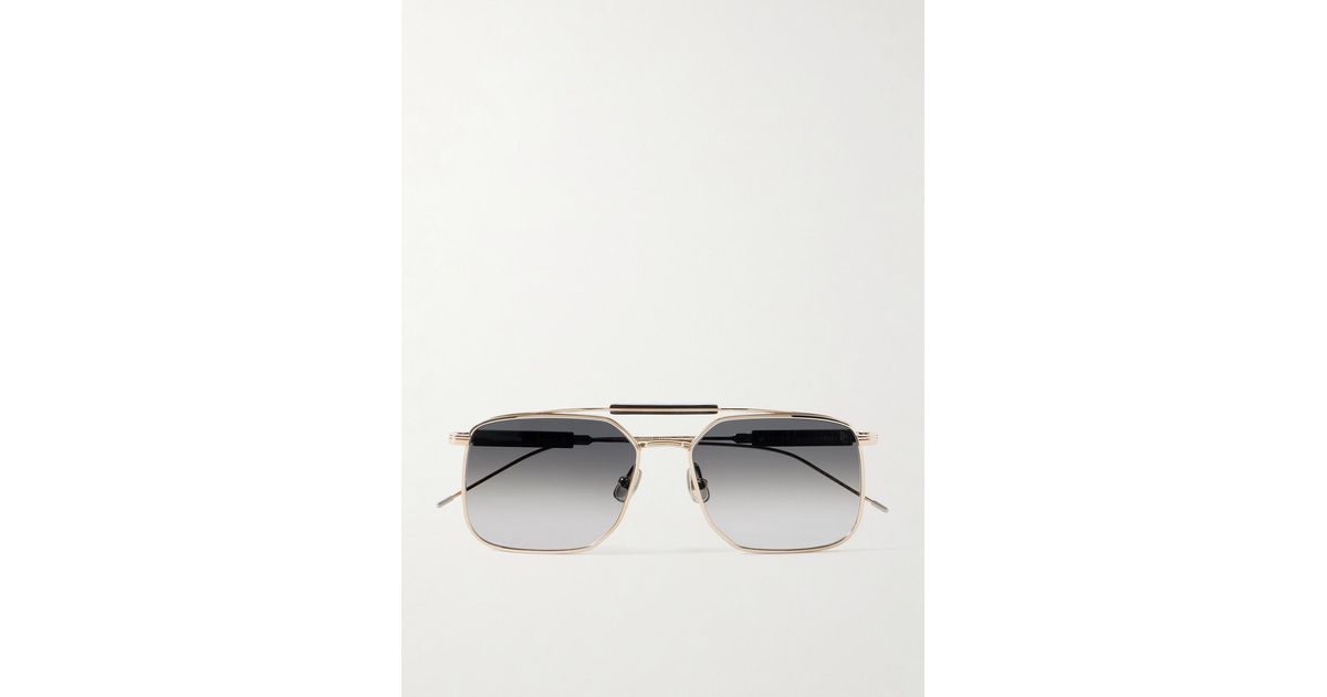Brunello Cucinelli Aviator-Style-Tone And Acetate Sunglasses  display picture 1
