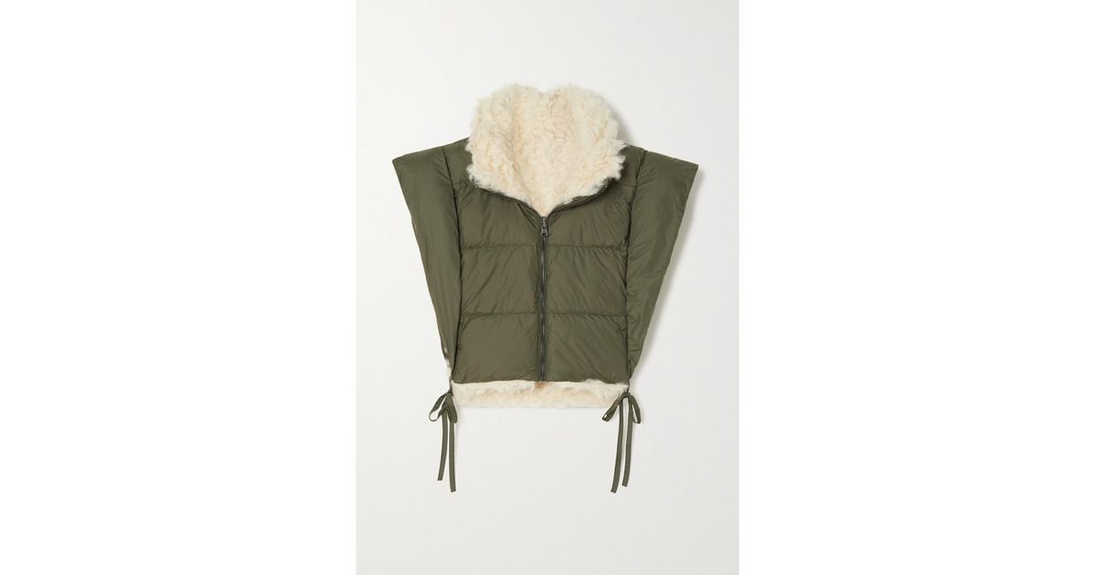 Étoile Isabel Marant Reversible Faux Shearling And Quilted Shell Vest in  Green | Lyst