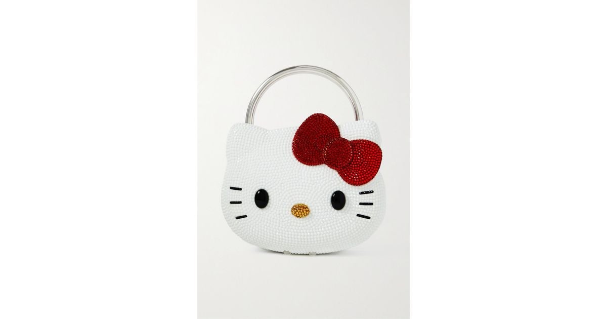 Judith Leiber + Hello Kitty Crystal-embellished Silver-tone Tote in Red ...