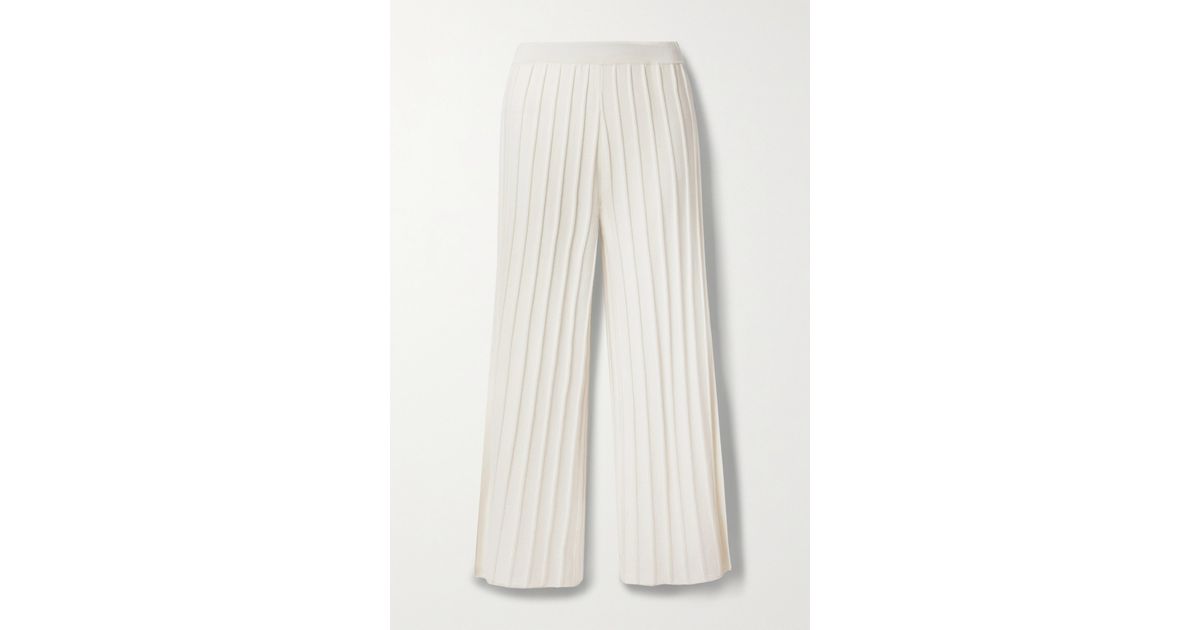 Theory Ribbed Merino Wool Wide-leg 