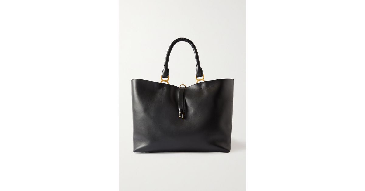 Chloé + Net Sustain Marcie Large Leather Tote in Black | Lyst UK