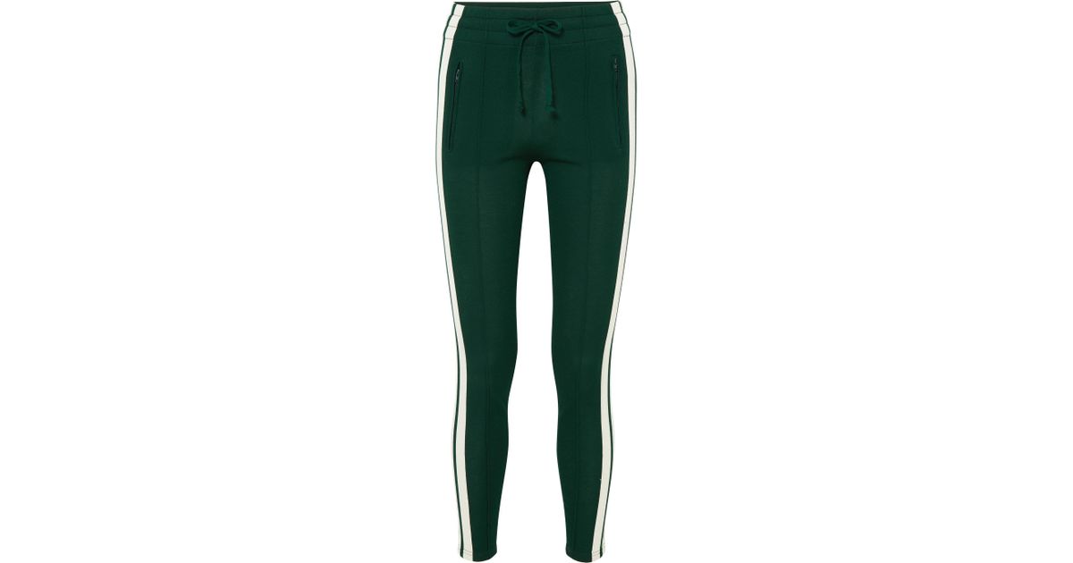 Étoile Isabel Marant Dario Striped Jersey Track Pants in Green | Lyst