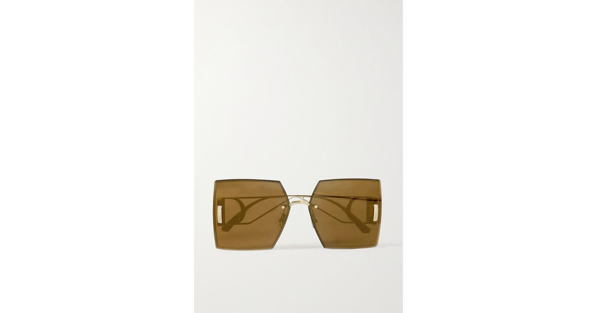 Dior 30montaigne S7u Squareframe Goldtone Sunglasses in Metallic Lyst