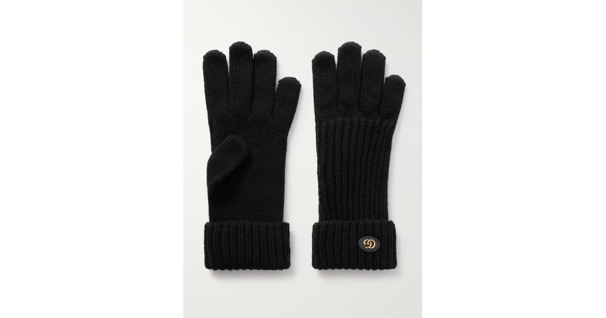 Gucci Black Leather Gloves
