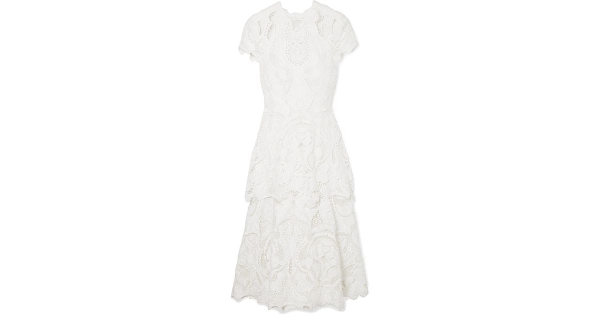 jonathan simkhai guipure lace midi dress