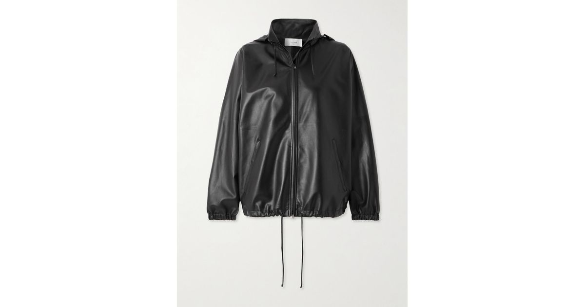 The Row Jilly Leather Jacket in Black | Lyst UK