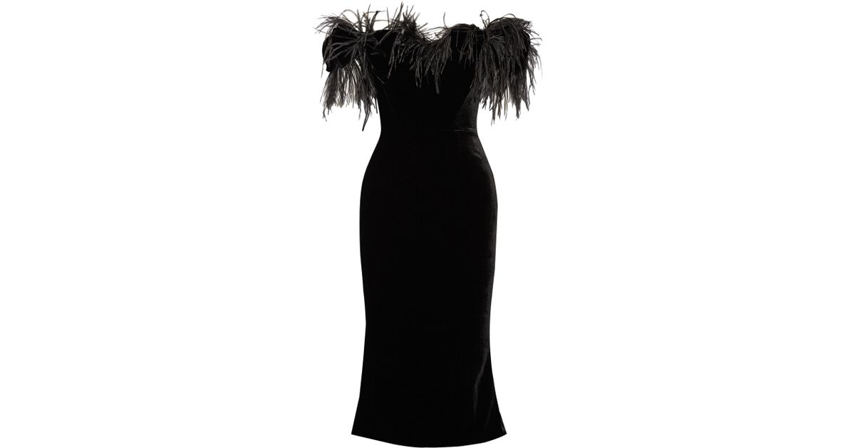 One Shoulder Feather Dress