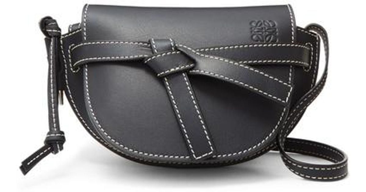 Loewe Gate Mini Leather Shoulder Bag in Blue Lyst