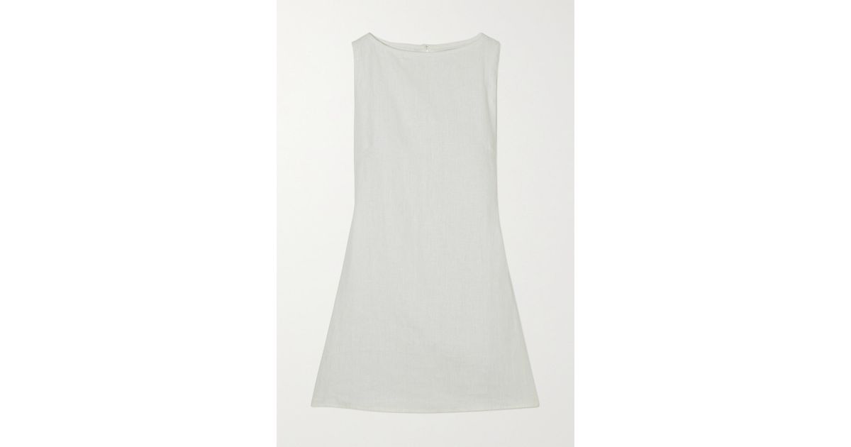 Faithfull The Brand + Net Sustain Lui Linen Mini Dress in White