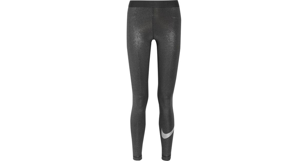 Nike Sparkle Pro Cool Dri-fit Stretch-lamé Leggings in Black | Lyst